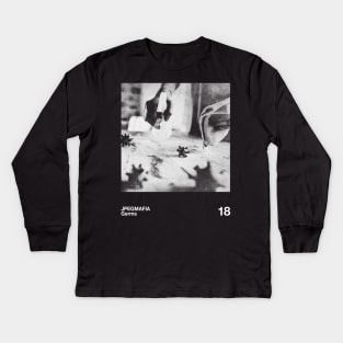 Germs - Artwork 90's Design || Vintage Black & White Kids Long Sleeve T-Shirt